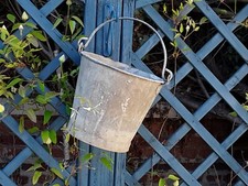  ANCIEN SEAU GALVANISE  JARDIN , DECO ,  ART POPULAIRE