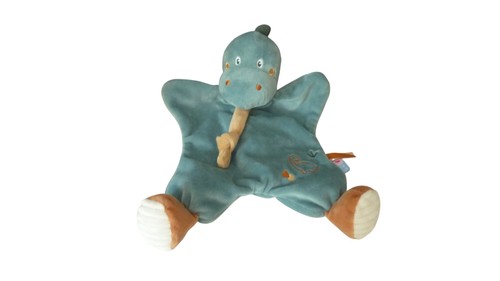 Doudou dinosaure plat - , vert