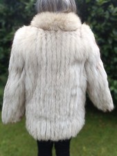 Manteau fourrure renard argenté 