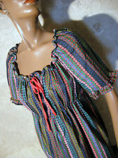 CHIC VINTAGE ROBE LONGUE HIPPIE 1970 TRUE VTG MAXI DRESS 70s ABITO ( 38/40 )