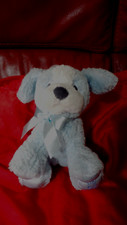 Doudou peluche chien bleu - chien,