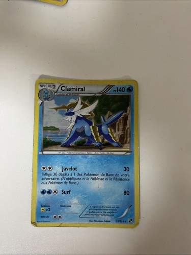 Carte pokémon clamiral 114 - clamiral, 31/114