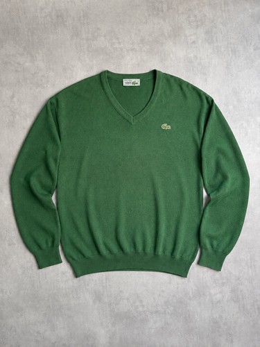 Pull lacoste vert col - vert, logo