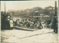 Danemark, Baleinière du "Victoria Luise" quittant Tórshavn (Îles Féroé) Vintage 