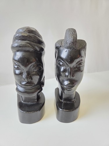 Duo bustes africains ébène - bustes,