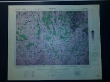 1944 Armée Américaine Aeronautic Tableau Topo Carte Moulins France 1: 250,000