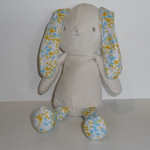 Doudou lapin klorane jaune - lapin,