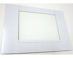Vitre exterieure four blanche