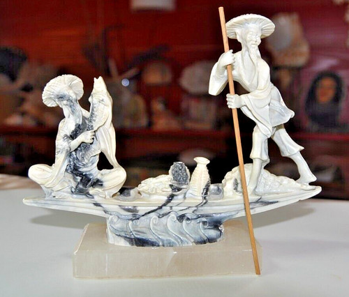 Vintage sculpture pecheurs - vintage,