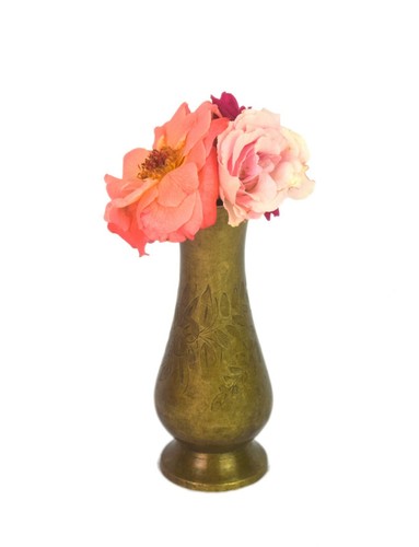 Vase laiton vintage ancien - vintage,