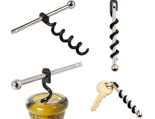 Porte clé tire bouchon simple - bouchon,