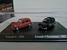 COFFRET ATLAS DUO 2 METAL UH HO 1/87 RENAULT 4 R4 4L BRIQUE 1962 PARISIENNE 1963