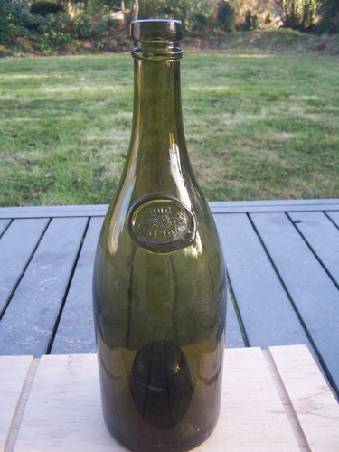 Bouteille liqueur jaune verte - liqueur,