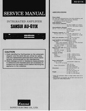 Service Manuel D'Instructions