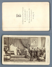 Mort de l'Empereur Napoléon III, 1873. CDV photomontage par E. Flamant  CDV