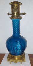 LAMPE A HUILE BLEU THEODORE