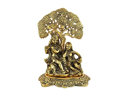 Plaqué radhe krishna - plaqué, or