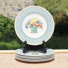 Set de 6 assiettes à dessert vintage 21.6 cm / Villeroy & Boch modèle Basket