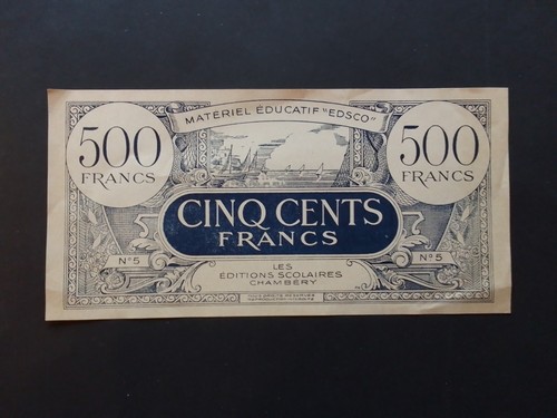 500 francs billet - 500, scolaire