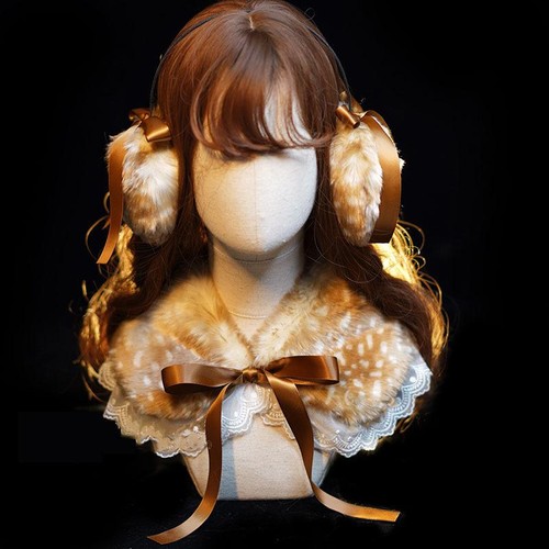 Femme fille faux col fourrure - fille,