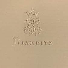 BIARRITZ L’IMPÉRATRICE EUGÉNIE SON PAPIER À LETTRES VIERGE  À SON CHIFFRE GAUFRÉ