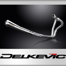 Yamaha XS650B 1974-1979 Echappement 2-1 Silencieux A Cone Inverse Inox Poli