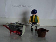 PLAYMOBIL vintage country manège de poneys palefrenier du set 3775 de 1993