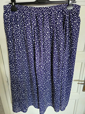 JUPE LONGUE DOUBLEE BLEU IMPRIMEE TAILLE 52 NEUVE