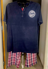 PYJAMA HOMME Marque LIVERGY - Taille M  écossais rouge bleu gris Blanc