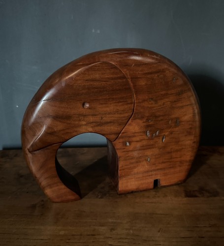 Eléphant bois sculpté - eléphant,