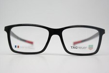 Lunettes TAG HEUER TH 0518 Noires Argentées Carrées Monture De Lunettes Neuves