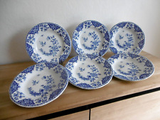 SIX ASSIETTES CREUSES FAIENCE