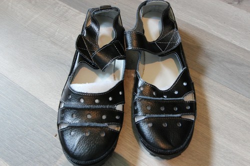 Sandales noires tout cuir - , 1