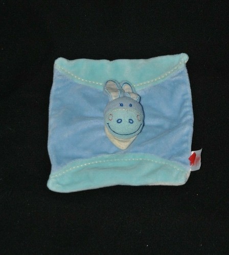 Doudou plat âne - doudou, bleu