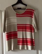 Pull Beige / Corail Manches