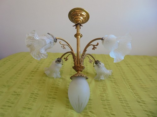 Ancien grand lustre - , suspension