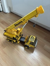 JOUSTRA Jouet ancien CAMION-GRUE modèle GOLIATH en tôle Années 1970