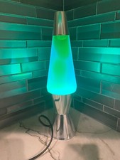 Vintage Y2K Mouvement Lave Lampe Model k2124 Bleu & Jaune 14.5” Fonctionne Grand