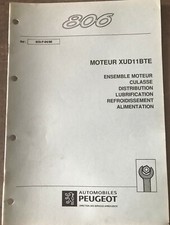 manuel d’atelier 925-F-04/96 peugeot 806 moteur XUD11BTE