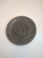 Coupelle décorative vintage Lobut Paris Coppa Rousseau voilier relief métal...