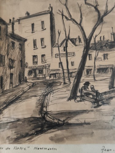 Dessin place tertre - dessin,