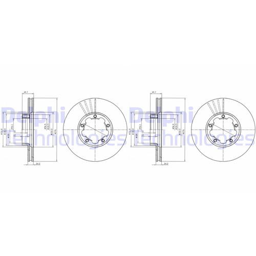 Delphi disques frein - disques, de