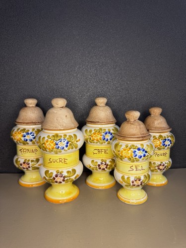 Lot pots épices céramique - pots,