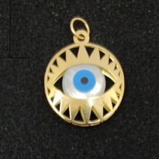 Pendentif Or 18k 750 Mls. Œil Turc 14,7 MM Réf 70253-0