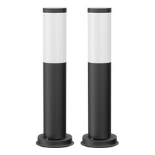 2x Borne d'éclairage PORU pour l'extérieur IP44 39 cm noir 1x E27 max. 40W