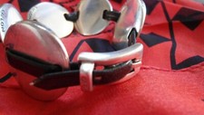 Bracelet ciclon metal cuir - bracelet,