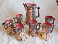 Vintage Ceramics Novelty Trees Lemonade jug and glasses 1950s spanish