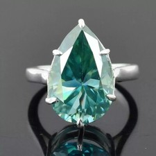 15 CT Bleu Traitée Bague