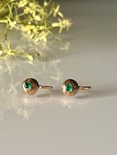 boucles d'oreilles anciennes dormeuses or 18k