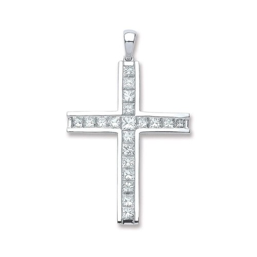 Pendentif croix diamant - , taille